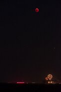 Blutmond, Mars, Allianz-Arena, Feuerwerk Olympiapark, 27.07.2018